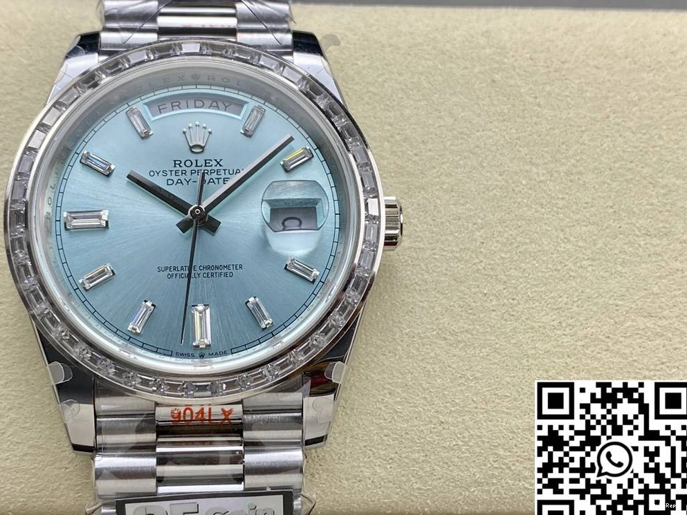 Rolex Hourmarker M228396tbr-0002 Tungsten Blue Diamond QF Factory v5 Day Dial Steel Date 0523